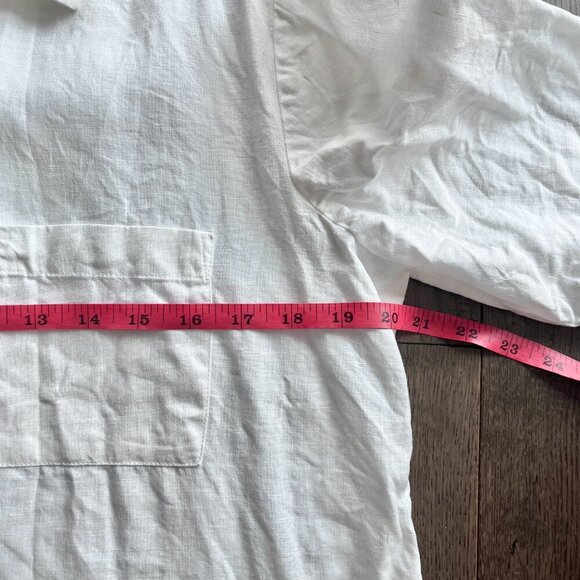 LOFT 100% Linen White Button-Up Shirt Women’s Size S Classic Summer - Picture 5 of 6